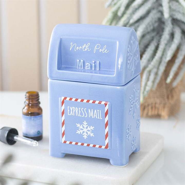 Boite aux lettre de noel bleu