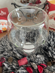 Brûleur à fondant en forme de lampe transparente