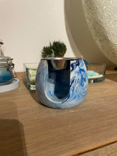 Brûleur Jesmonite bleu marbré