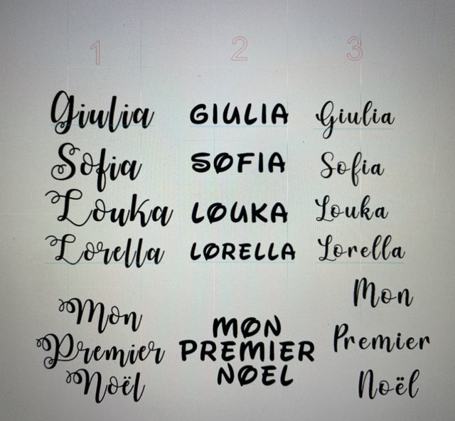 Boule de Noël prénom