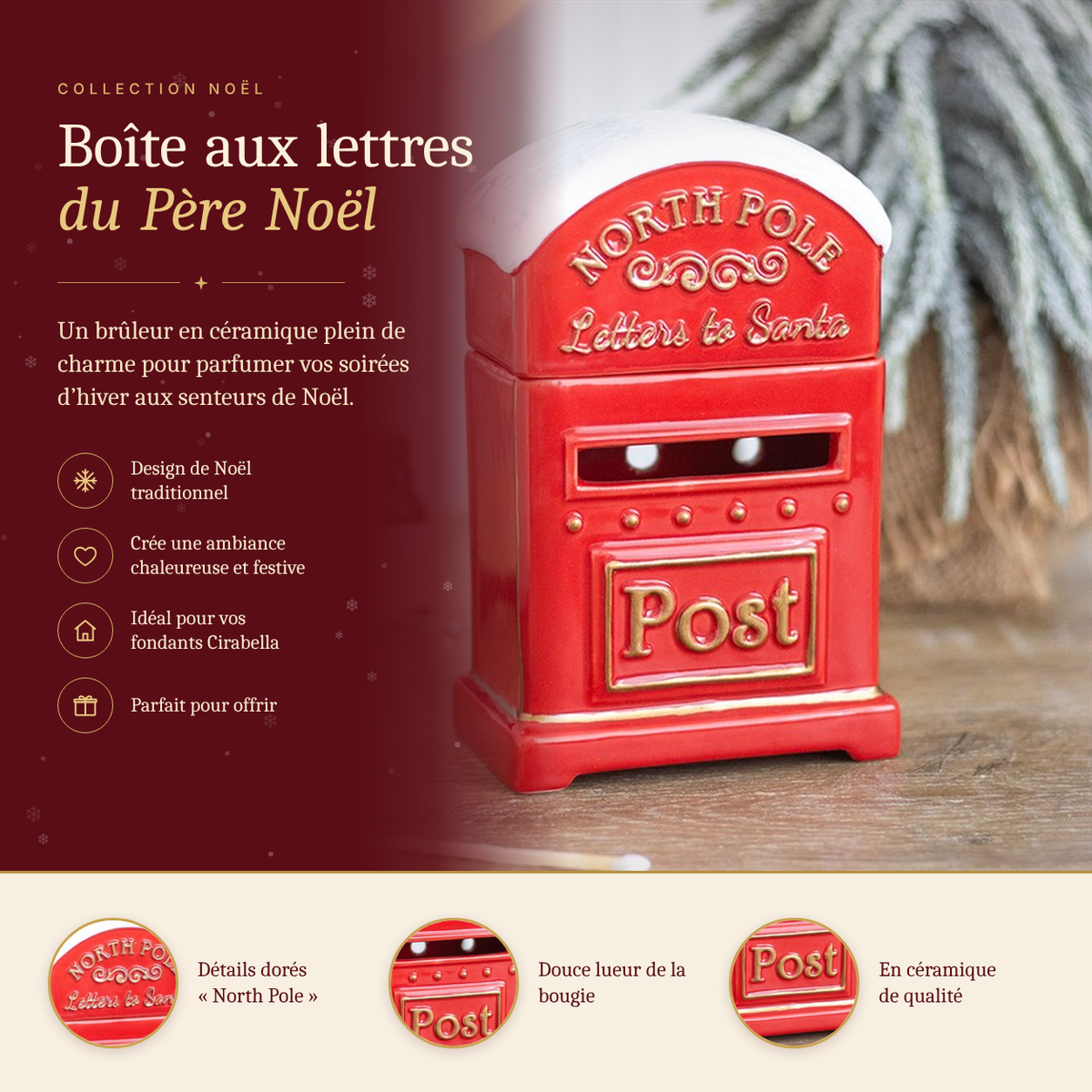 Brûleur Boîte aux lettres du Père Noël – Céramique
