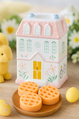 Brûleur en forme de maison couleurs pastel