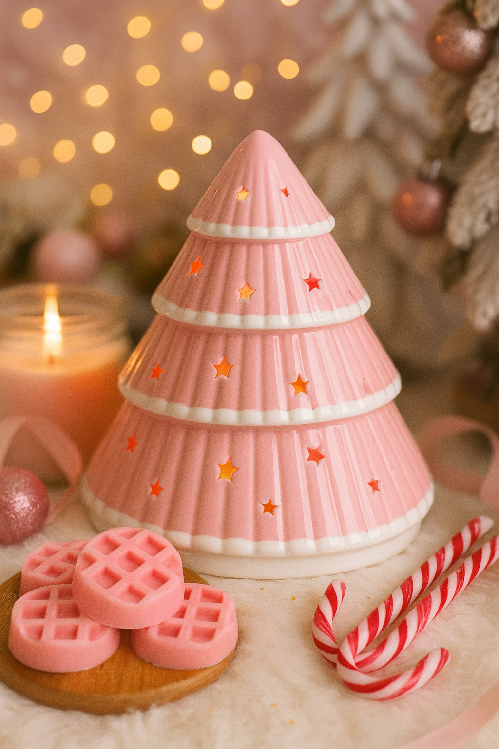 Brûleur sapin rose