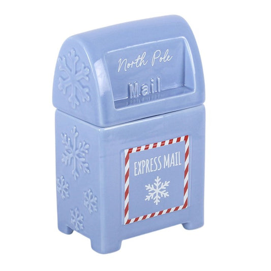 Boite aux lettre de noel bleu