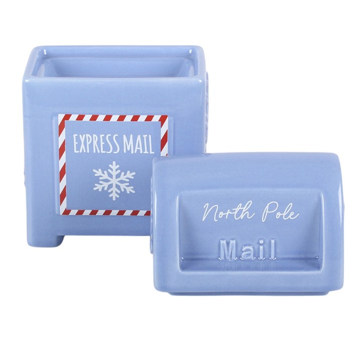 Boite aux lettre de noel bleu