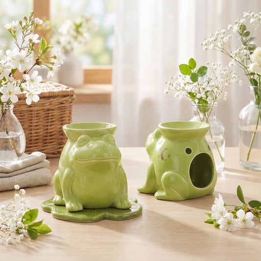 Brûle-parfum Grenouille Luna en céramique