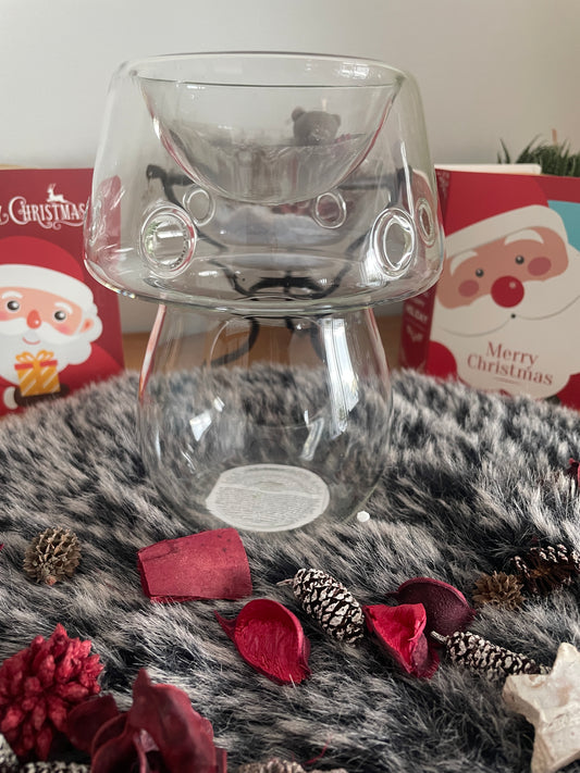 Brûleur à fondant en forme de lampe transparente