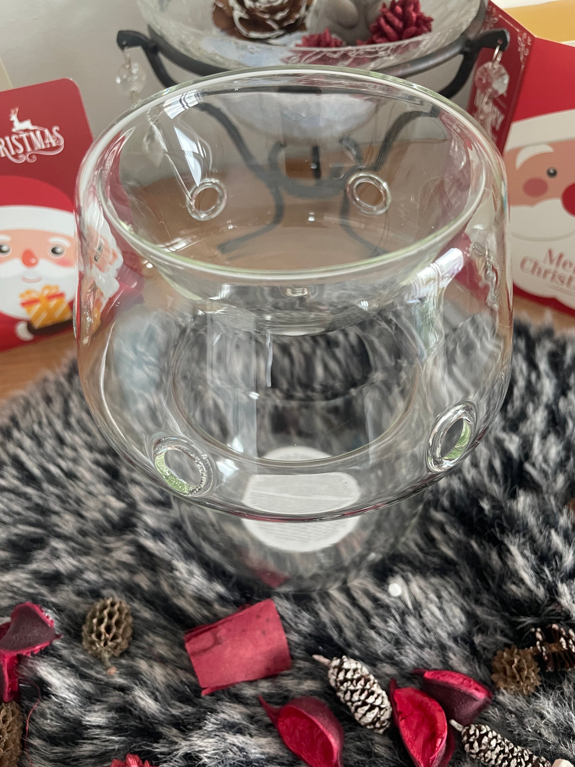 Brûleur à fondant en forme de lampe transparente