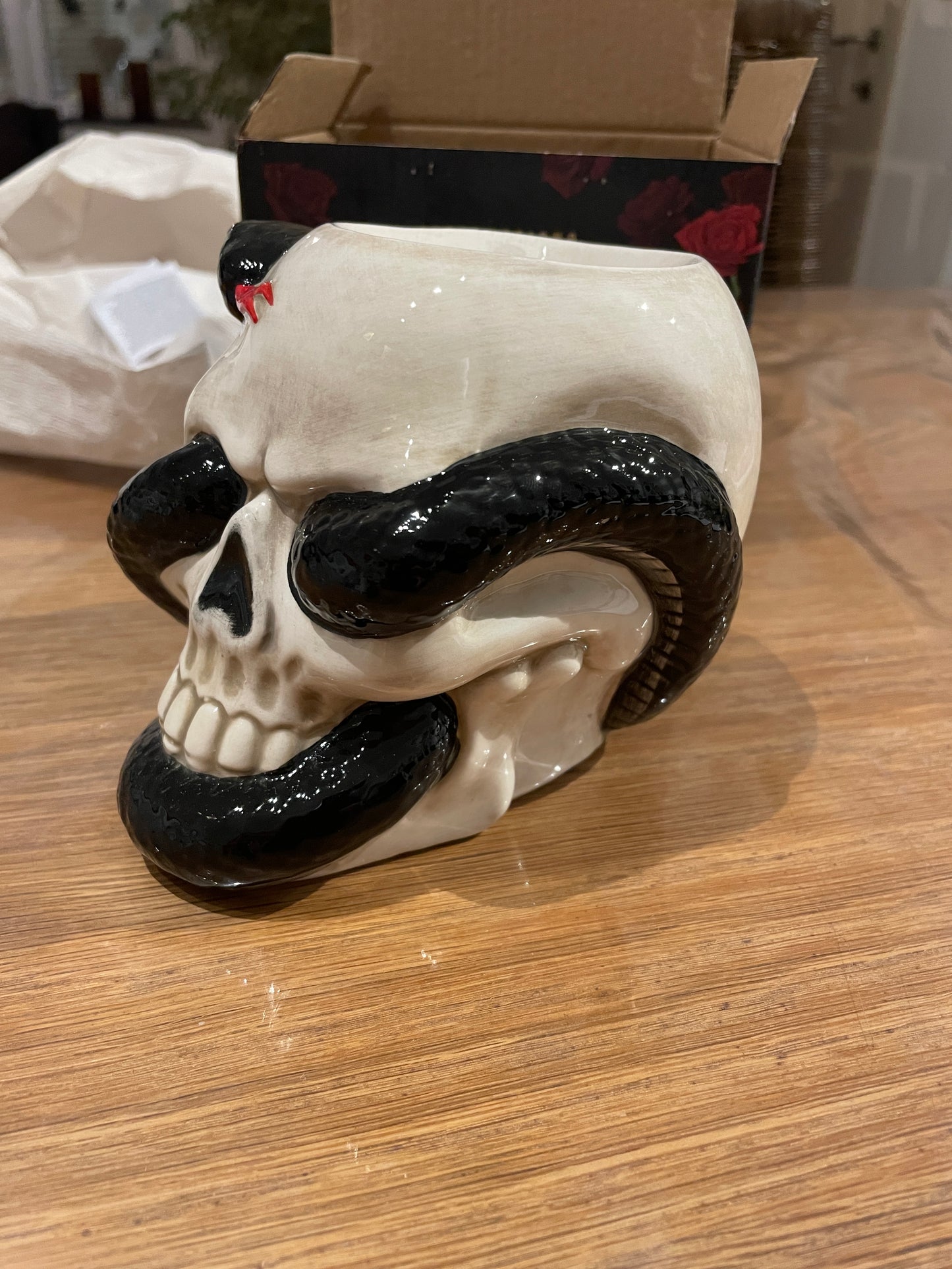 Brûleur crâne et serpent