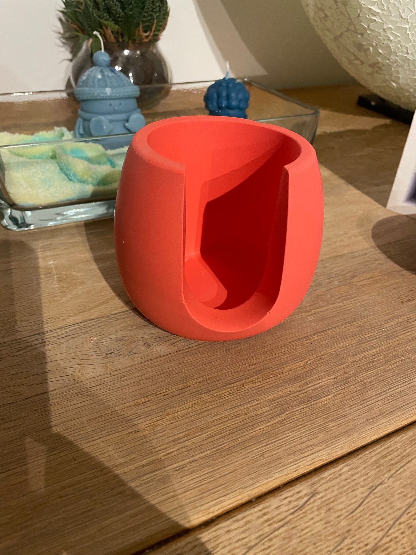 Brûleur Jesmonite rouge