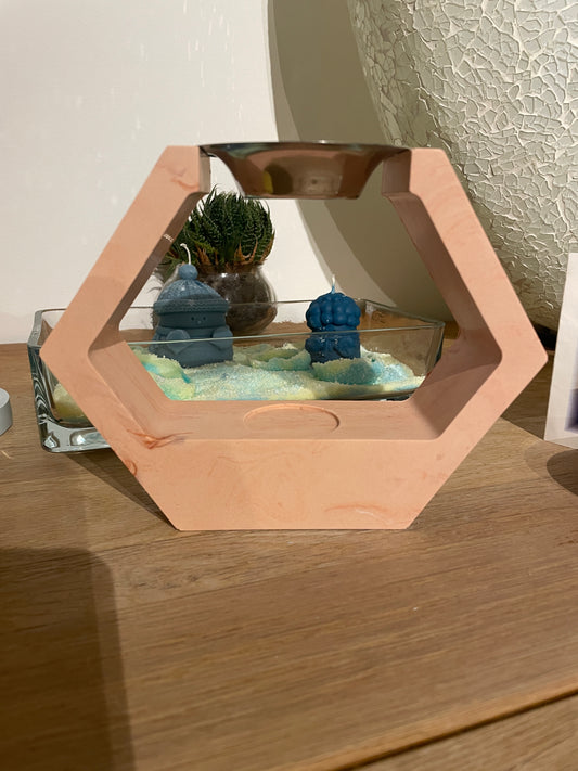 Brûleur Jesmonite terracota