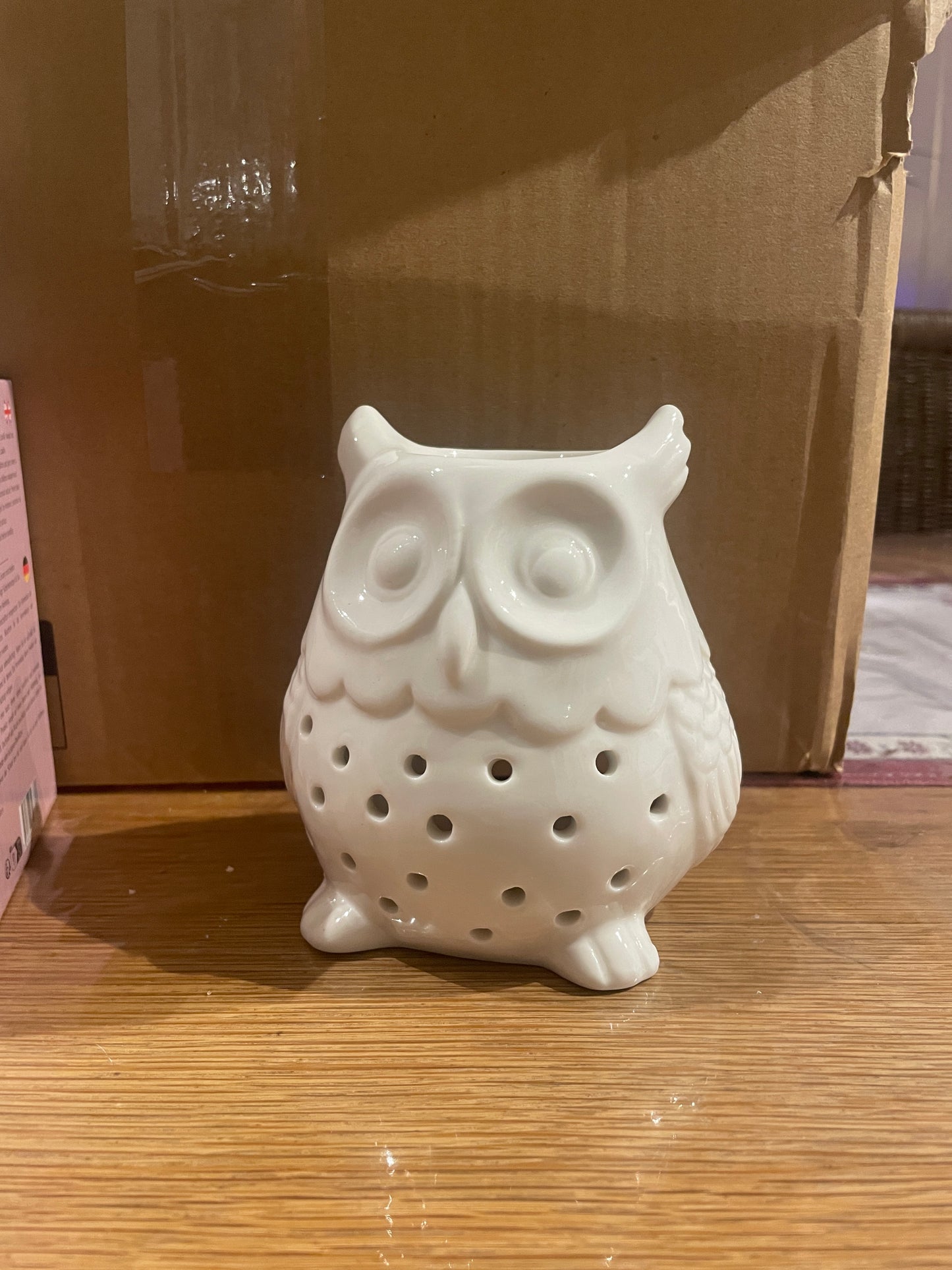 Brûleur à fondant hibou blanc
