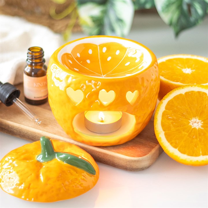 Brûleur à fondant en céramique en forme d'orange