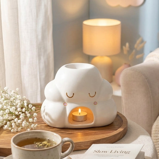 Brûle-parfum Nuage en céramique